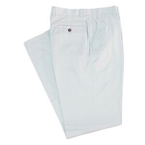 Mens 32 Light Blue White Pinstripe Chino Pants Flat Front Straight Fit Trousers
